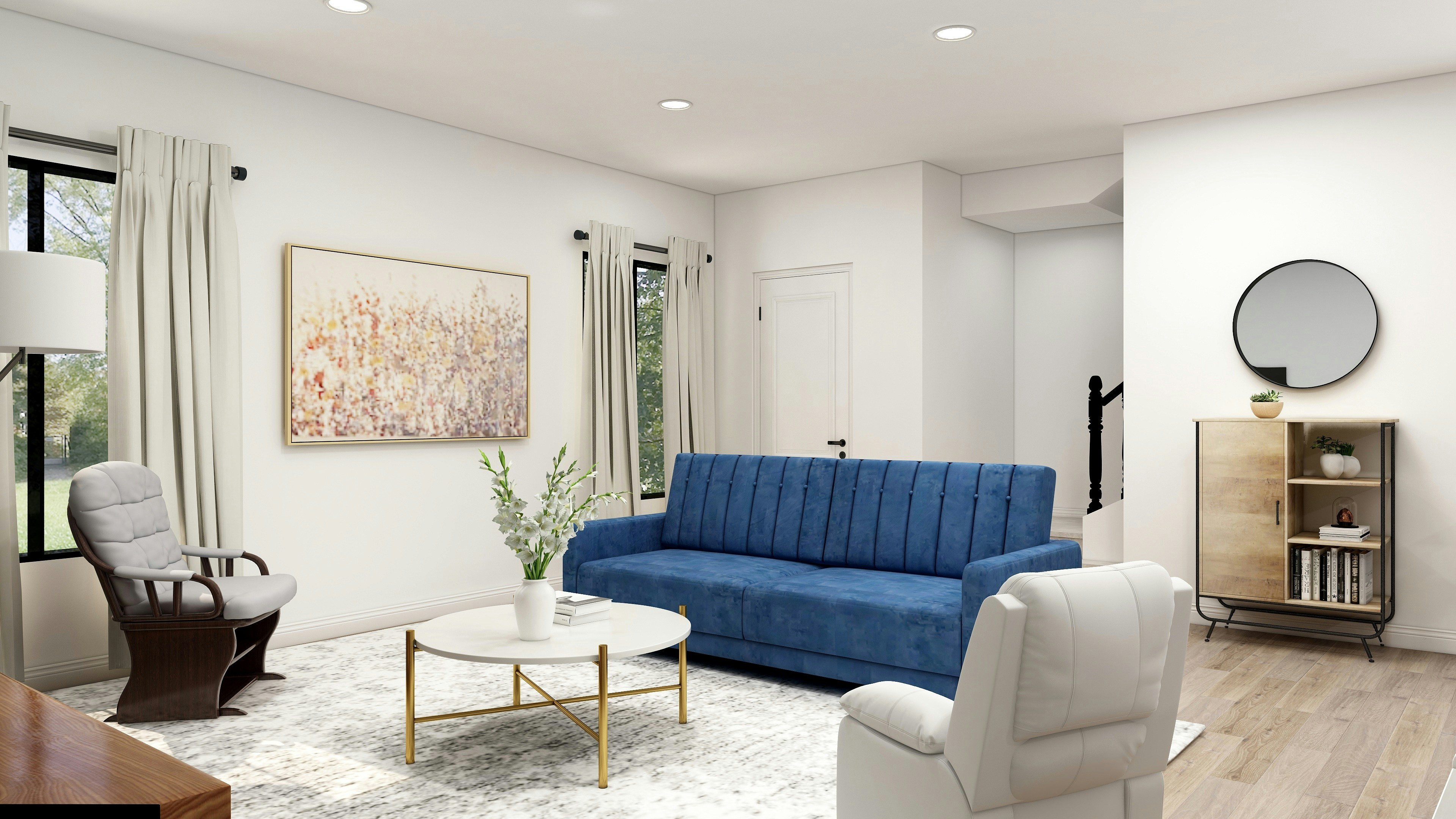 Bright modern living room